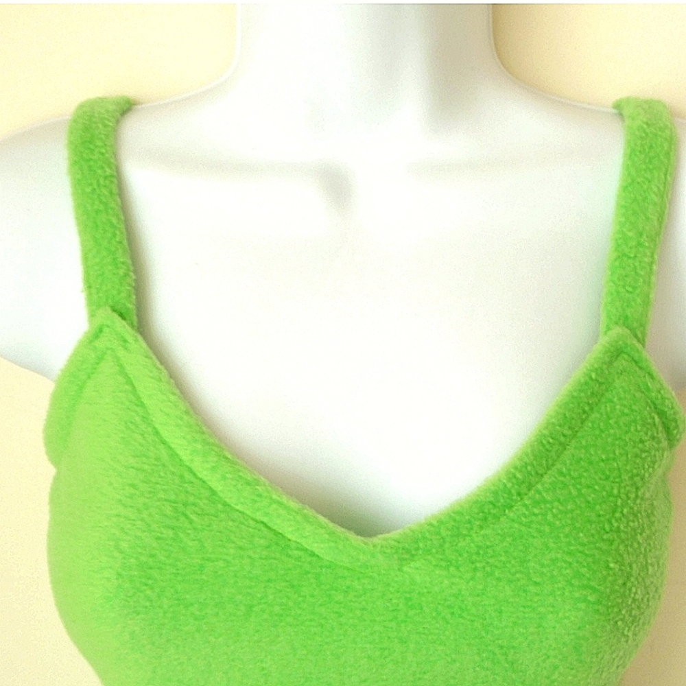 Fleece Camisole Fresh Green Pullover Top or Vest Layer Size Small